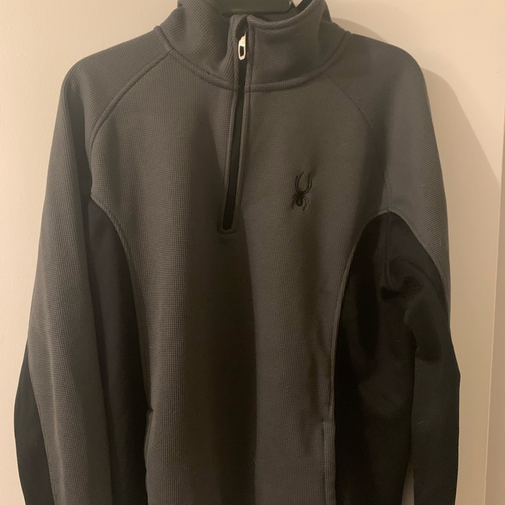 Men’s Spider Grey/Black Quarter ZIP